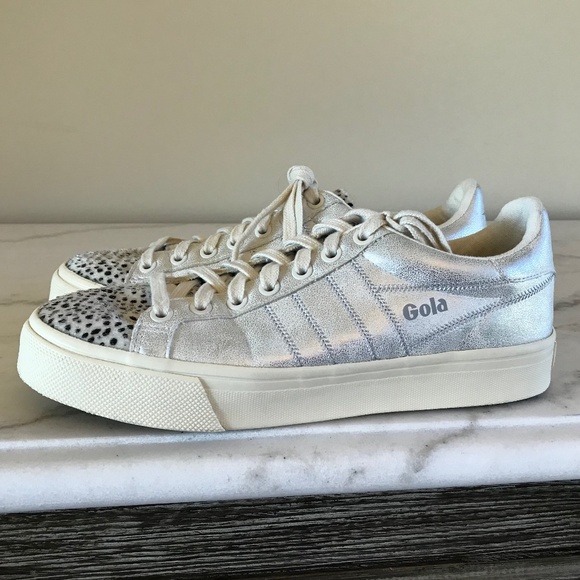 GOLA SILVER CHEETAH FUR SNEAKER - Picture 13 of 13